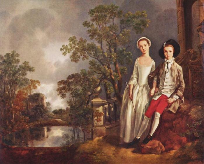 GAINSBOROUGH, Thomas Portrat des Heneage Lloyd und seiner Schwester china oil painting image